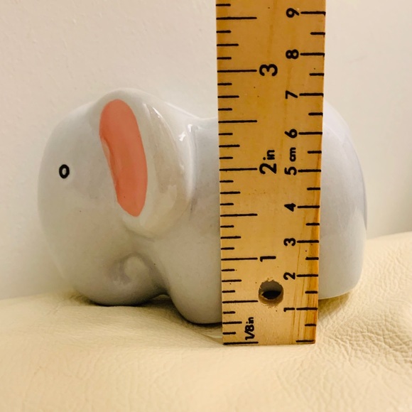 3/$30 Cute elephant planter ceramic animal pot grey gift home decor NIB new - Picture 6 of 8
